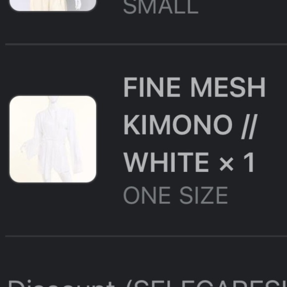 𝅺LAINA Rauma Fine Mesh Kimono white Belted - Picture 4 of 12